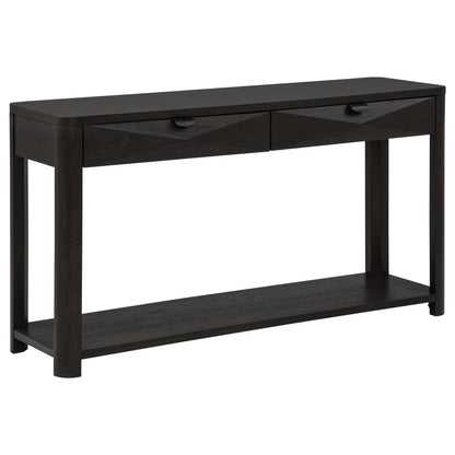  Coaster Furniture Marcelo 736069 Sofa Console Table with 2 Drawers and Shelf - Coffee IMAGE 1