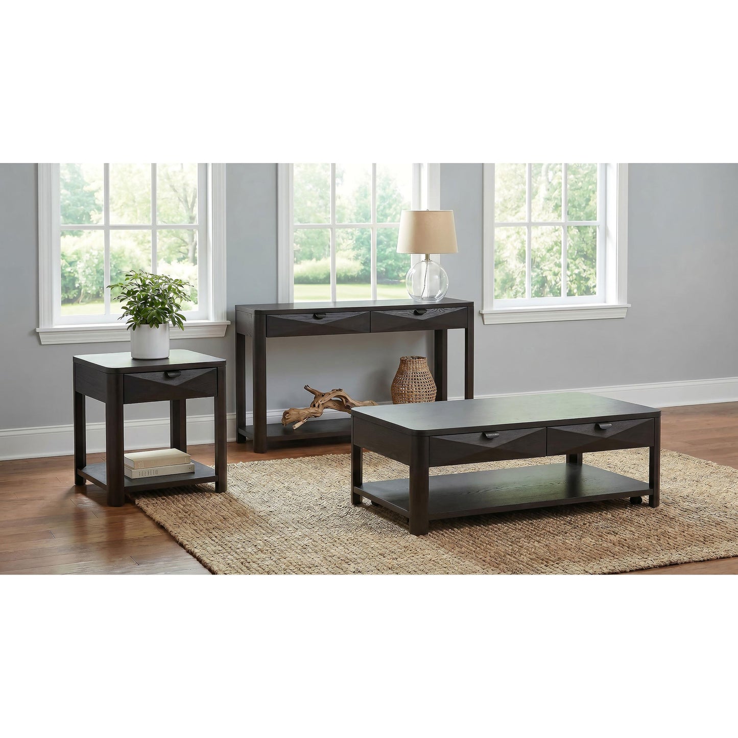  Coaster Furniture Marcelo 736069 Sofa Console Table with 2 Drawers and Shelf - Coffee IMAGE 13