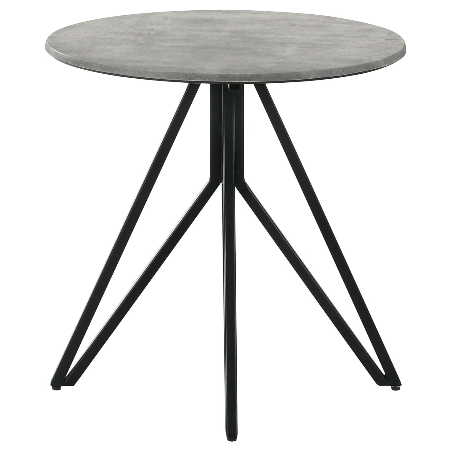  Coaster Furniture Hadi 736178-S2 2-piece Round SmartTop Coffee and End Table Set - Cement IMAGE 1