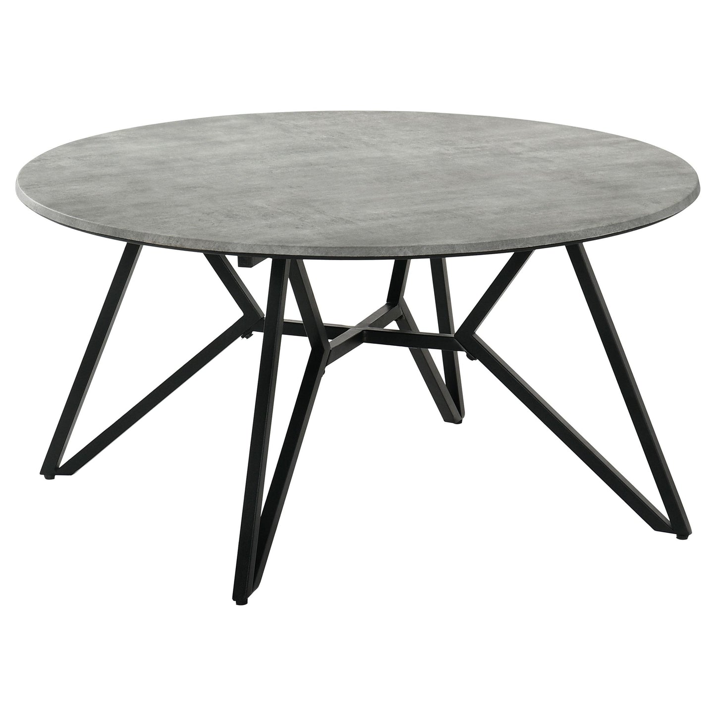  Coaster Furniture Hadi 736178-S2 2-piece Round SmartTop Coffee and End Table Set - Cement IMAGE 7