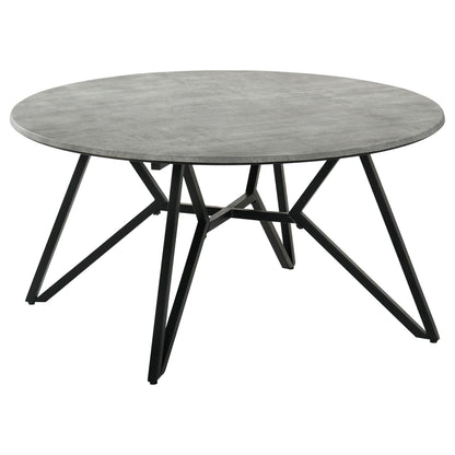 Coaster Furniture Hadi 736178-S3 3-piece Round SmartTop Coffee and End Table Set - Cement IMAGE 10