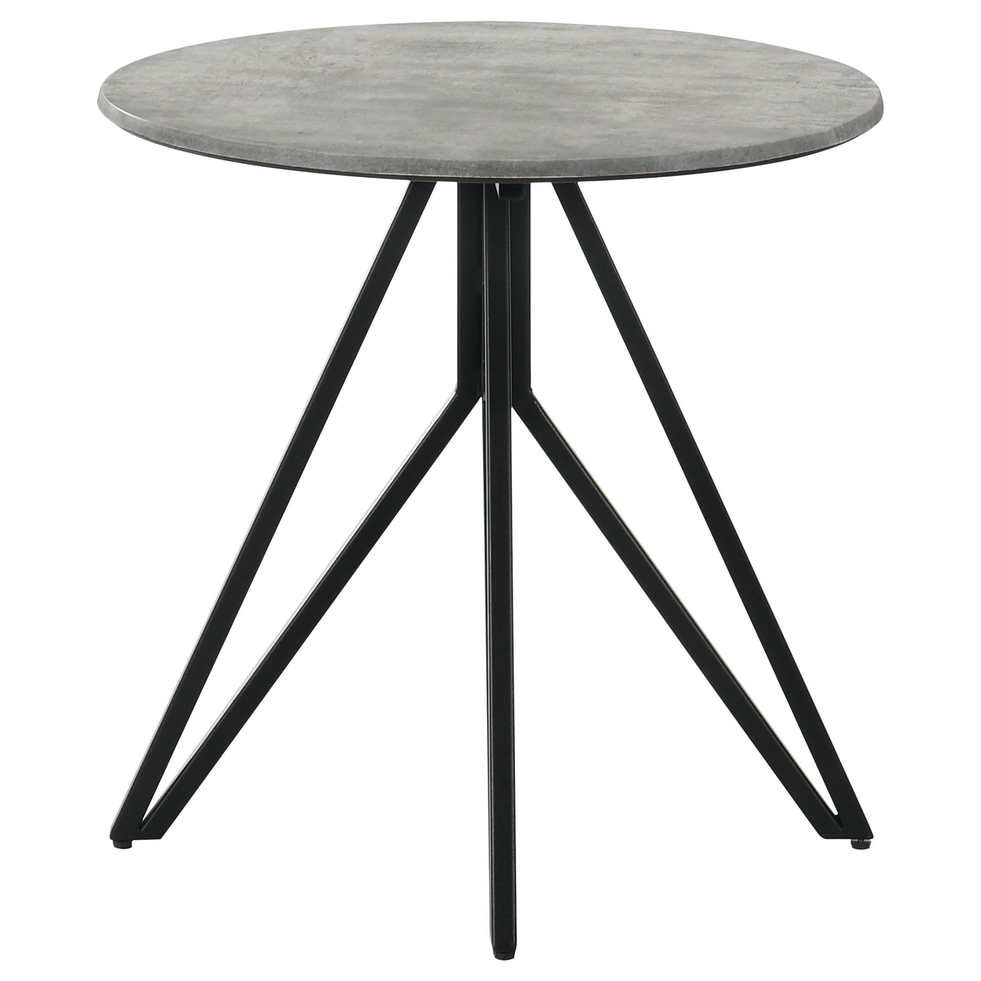  Coaster Furniture Hadi 736178-S3 3-piece Round SmartTop Coffee and End Table Set - Cement IMAGE 2