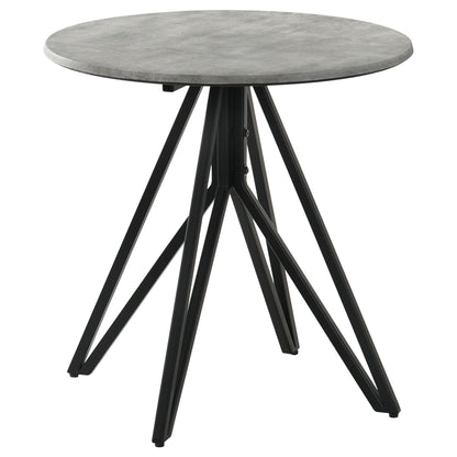  Coaster Furniture Hadi 736178-S3 3-piece Round SmartTop Coffee and End Table Set - Cement IMAGE 6