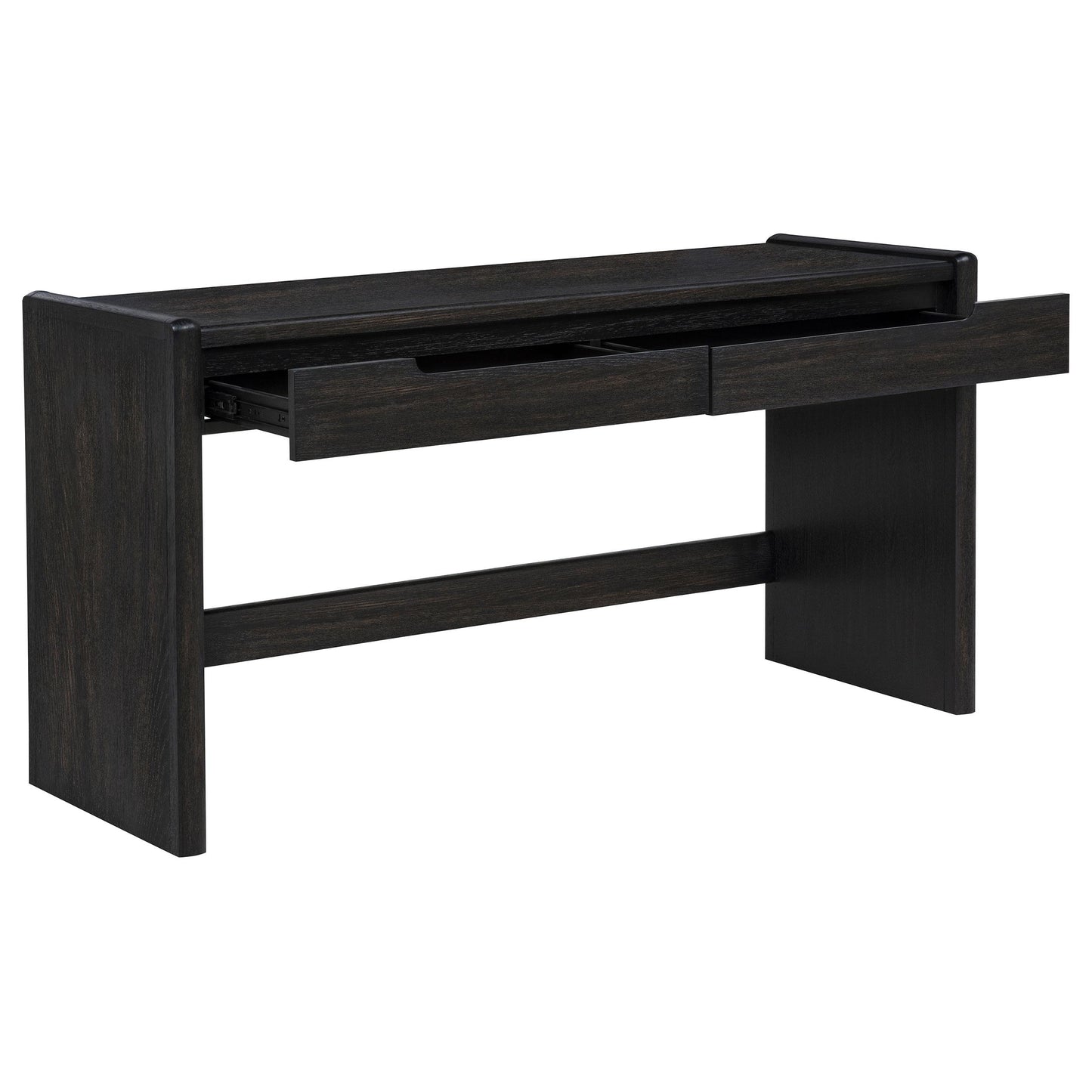  Coaster Furniture Leandro 800790 2-drawer Home Office Writing Desk - Burnished Black IMAGE 10