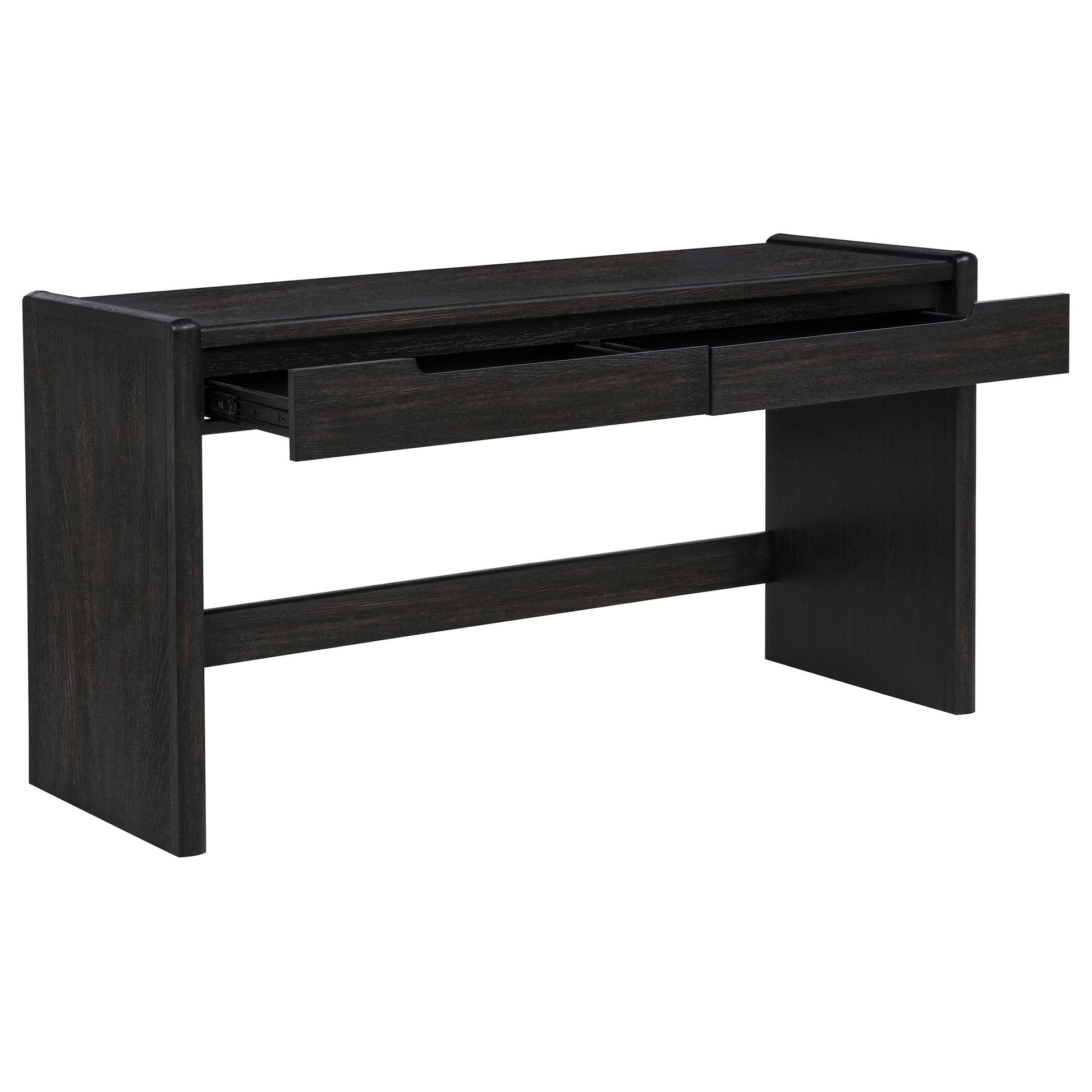  Coaster Furniture Leandro 800790 2-drawer Home Office Writing Desk - Burnished Black IMAGE 10