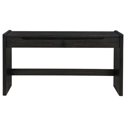  Coaster Furniture Leandro 800790 2-drawer Home Office Writing Desk - Burnished Black IMAGE 13