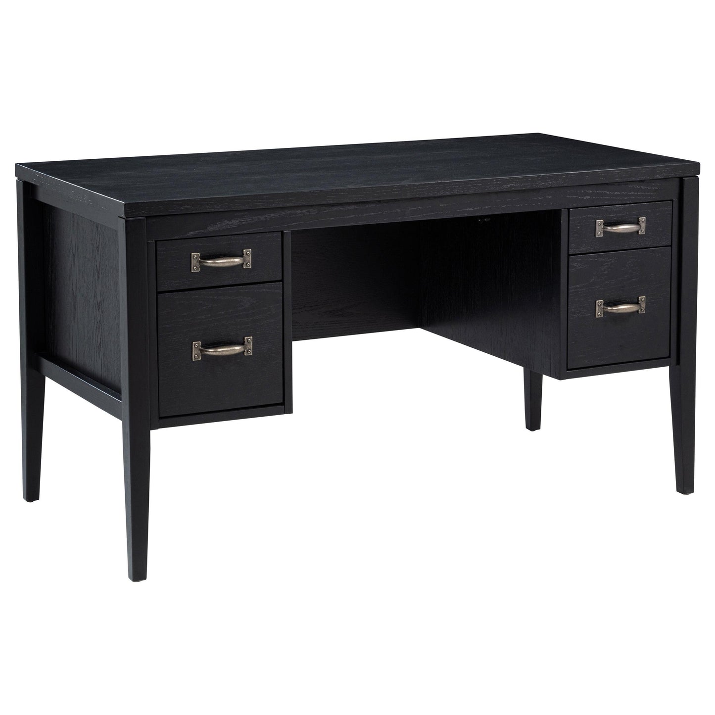  Coaster Furniture Graham 800866 54-inch 4-drawer Double Pedestal Lift Top Computer Desk - Black IMAGE 1