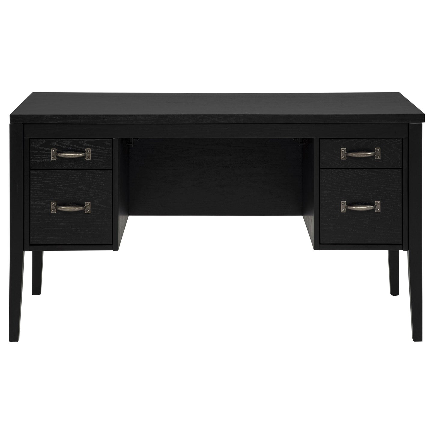  Coaster Furniture Graham 800866 54-inch 4-drawer Double Pedestal Lift Top Computer Desk - Black IMAGE 6