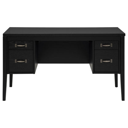  Coaster Furniture Graham 800866 54-inch 4-drawer Double Pedestal Lift Top Computer Desk - Black IMAGE 6