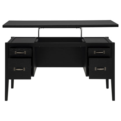  Coaster Furniture Graham 800866 54-inch 4-drawer Double Pedestal Lift Top Computer Desk - Black IMAGE 9