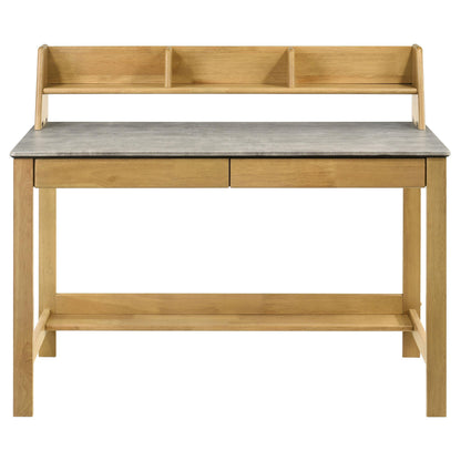  Coaster Furniture Besler 801075 47-inch SmartTop Writing Desk with Shelf - Cement/Natural IMAGE 8