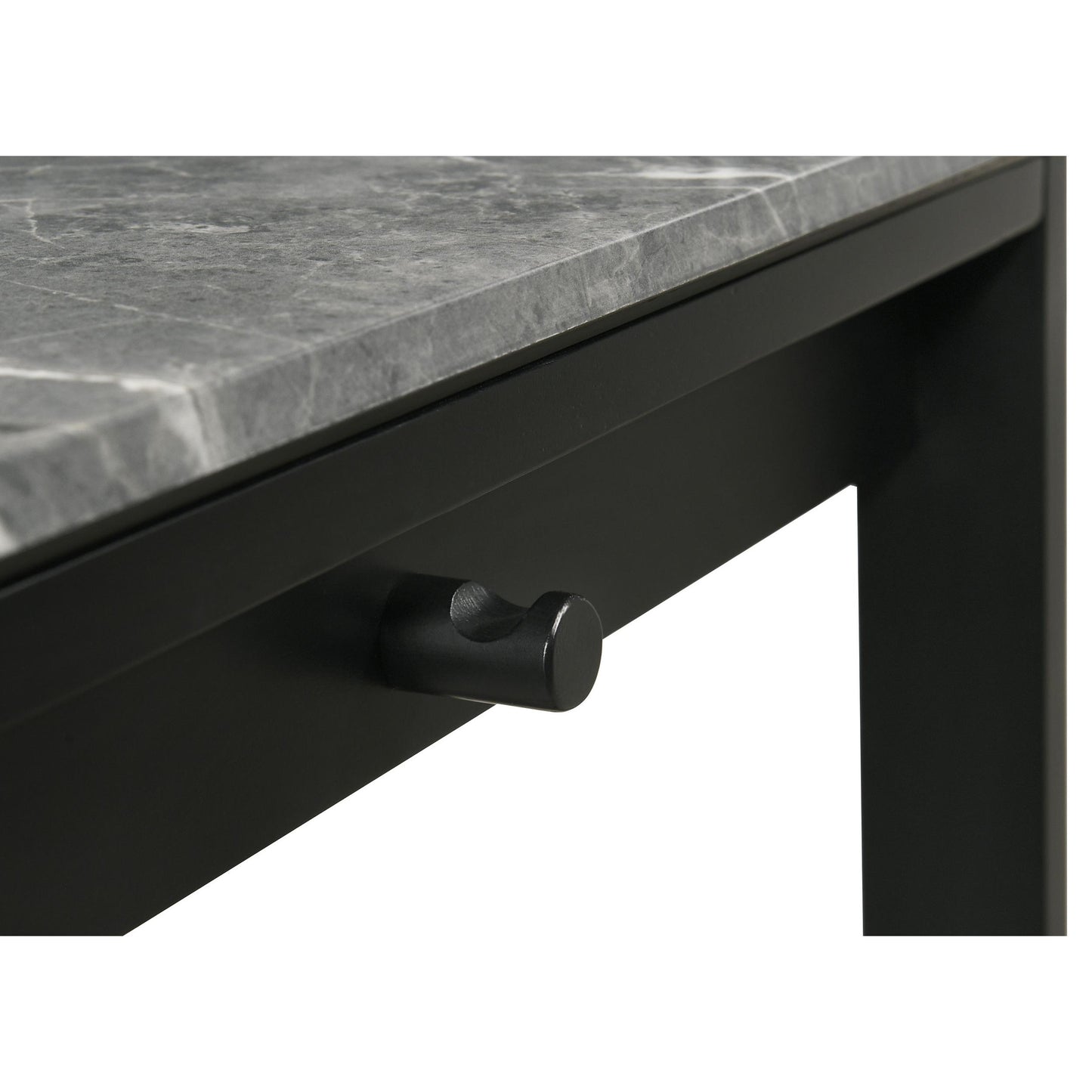  Coaster Furniture Besler 801076 47-inch SmartTop Writing Desk with Shelf - Grey Stone/Black IMAGE 2