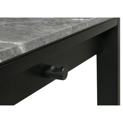  Coaster Furniture Besler 801076 47-inch SmartTop Writing Desk with Shelf - Grey Stone/Black IMAGE 2