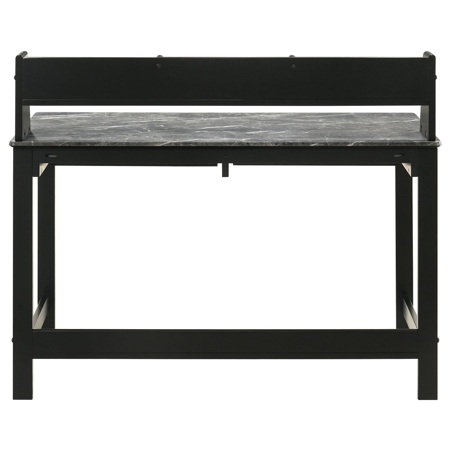  Coaster Furniture Besler 801076 47-inch SmartTop Writing Desk with Shelf - Grey Stone/Black IMAGE 4