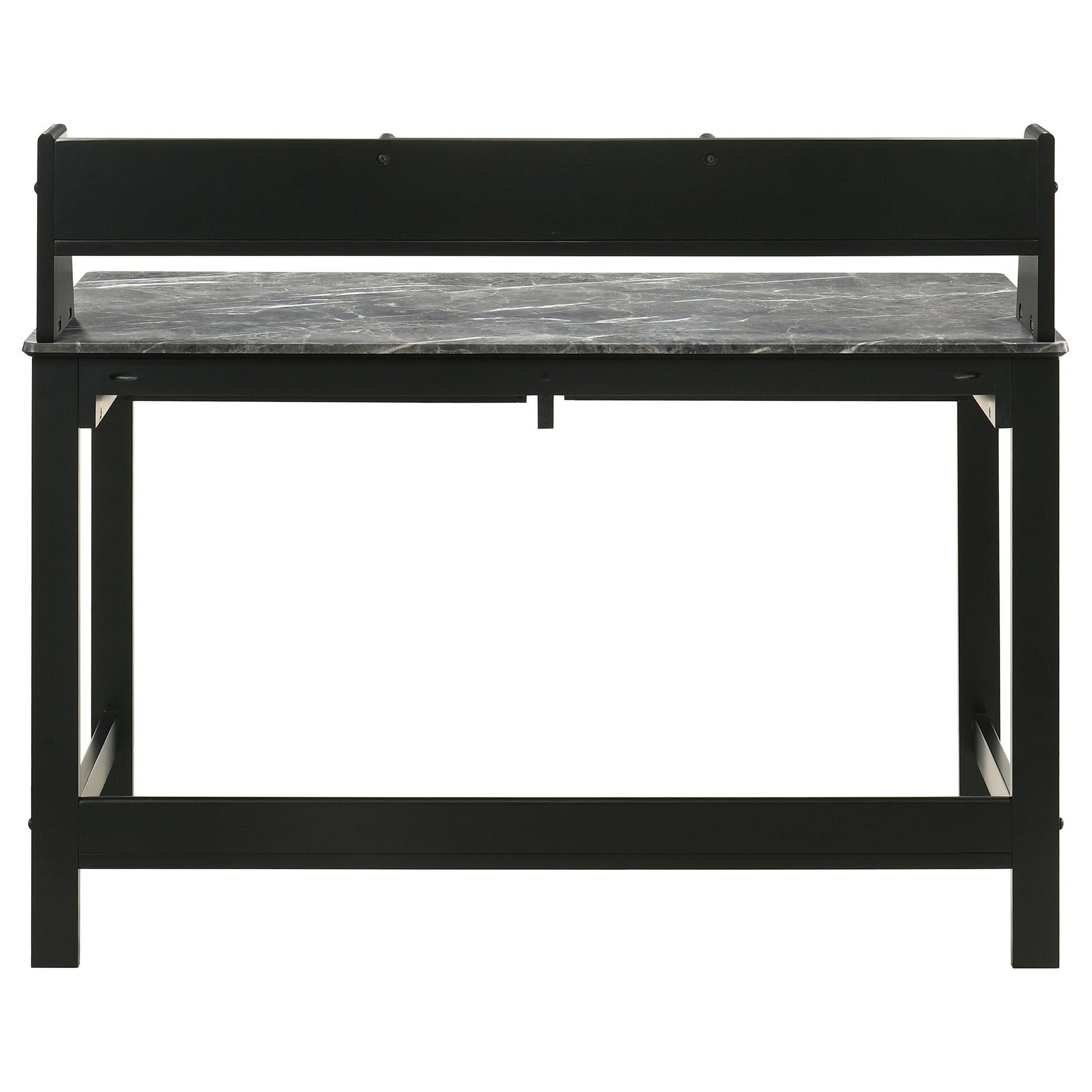  Coaster Furniture Besler 801076 47-inch SmartTop Writing Desk with Shelf - Grey Stone/Black IMAGE 4