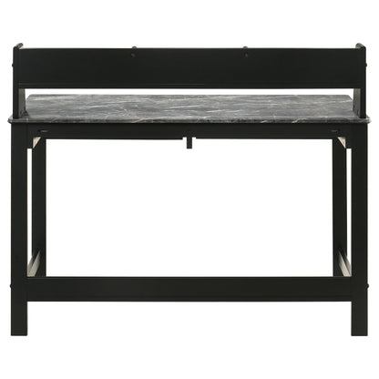  Coaster Furniture Besler 801076 47-inch SmartTop Writing Desk with Shelf - Grey Stone/Black IMAGE 4