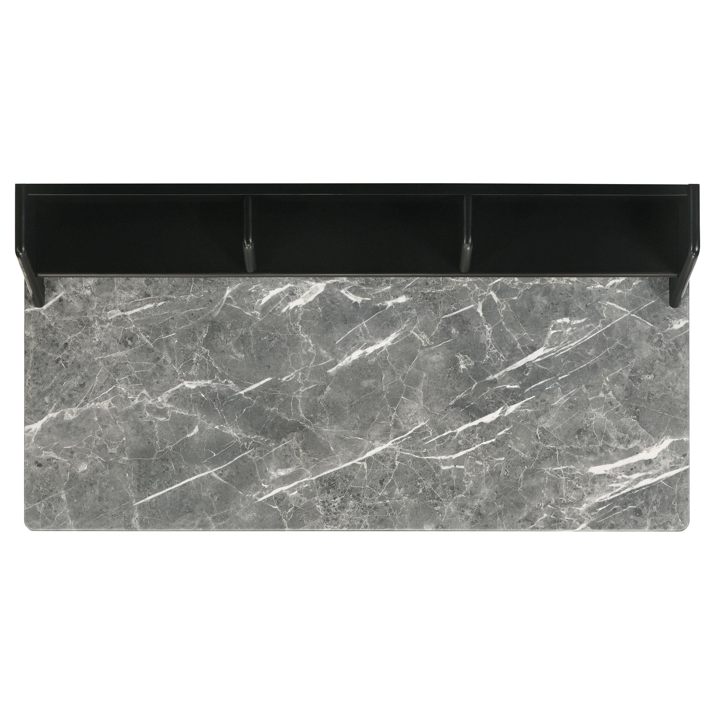  Coaster Furniture Besler 801076 47-inch SmartTop Writing Desk with Shelf - Grey Stone/Black IMAGE 6