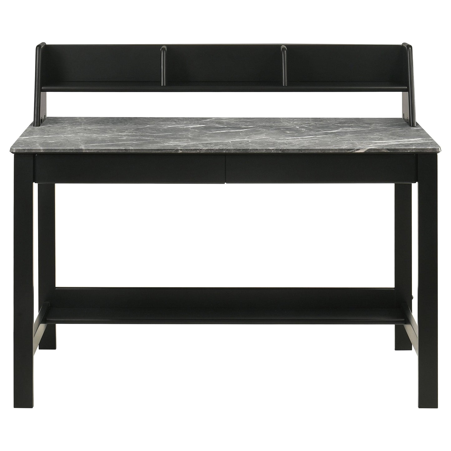  Coaster Furniture Besler 801076 47-inch SmartTop Writing Desk with Shelf - Grey Stone/Black IMAGE 9