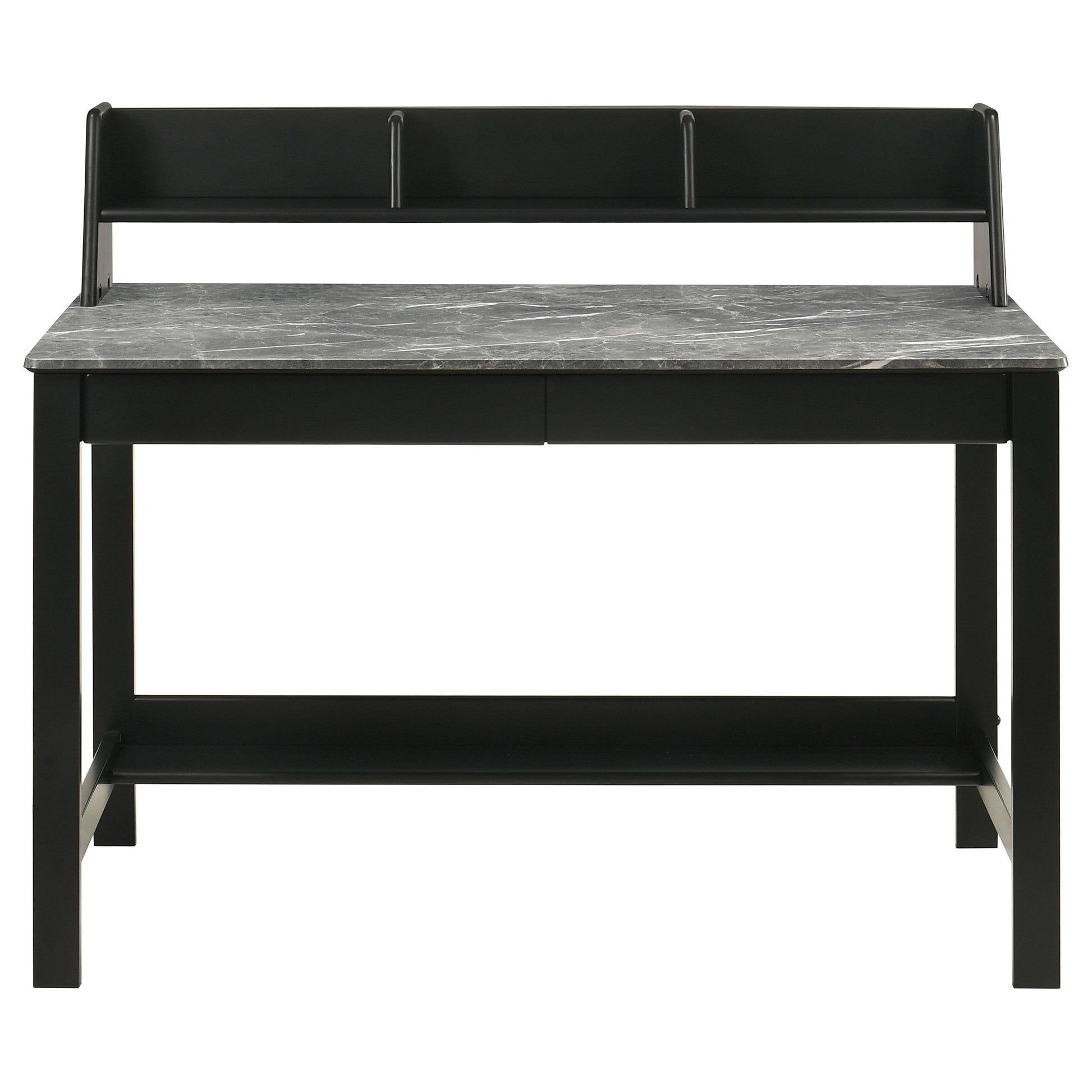  Coaster Furniture Besler 801076 47-inch SmartTop Writing Desk with Shelf - Grey Stone/Black IMAGE 9