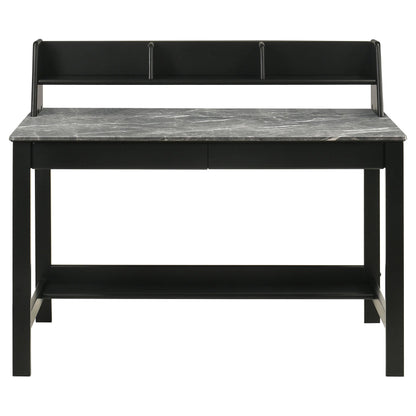  Coaster Furniture Besler 801076 47-inch SmartTop Writing Desk with Shelf - Grey Stone/Black IMAGE 9