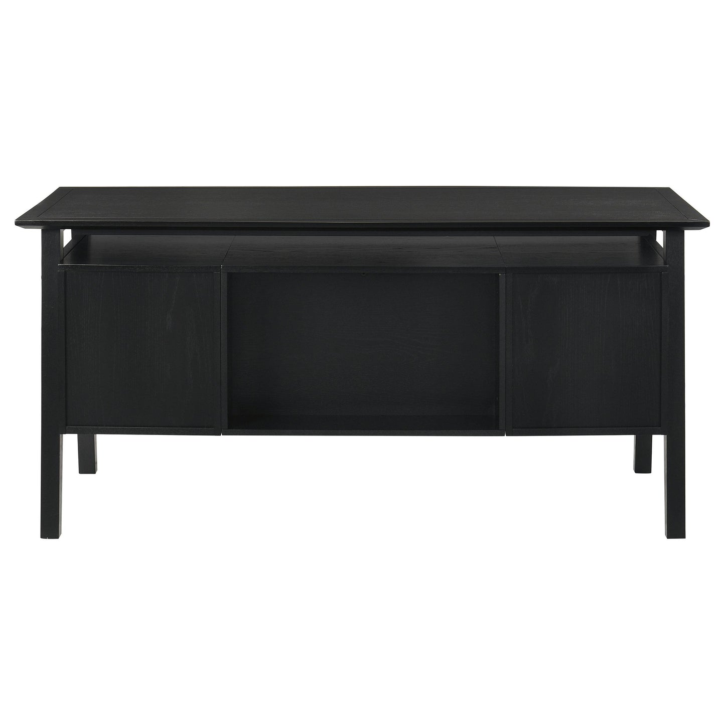  Coaster Furniture Goodson 801586 64-inch 4-Drawer Double Pedestal Computer Desk - Black IMAGE 11