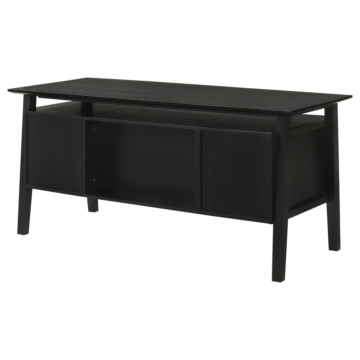  Coaster Furniture Goodson 801586 64-inch 4-Drawer Double Pedestal Computer Desk - Black IMAGE 13