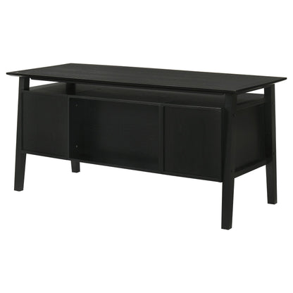  Coaster Furniture Goodson 801586 64-inch 4-Drawer Double Pedestal Computer Desk - Black IMAGE 13