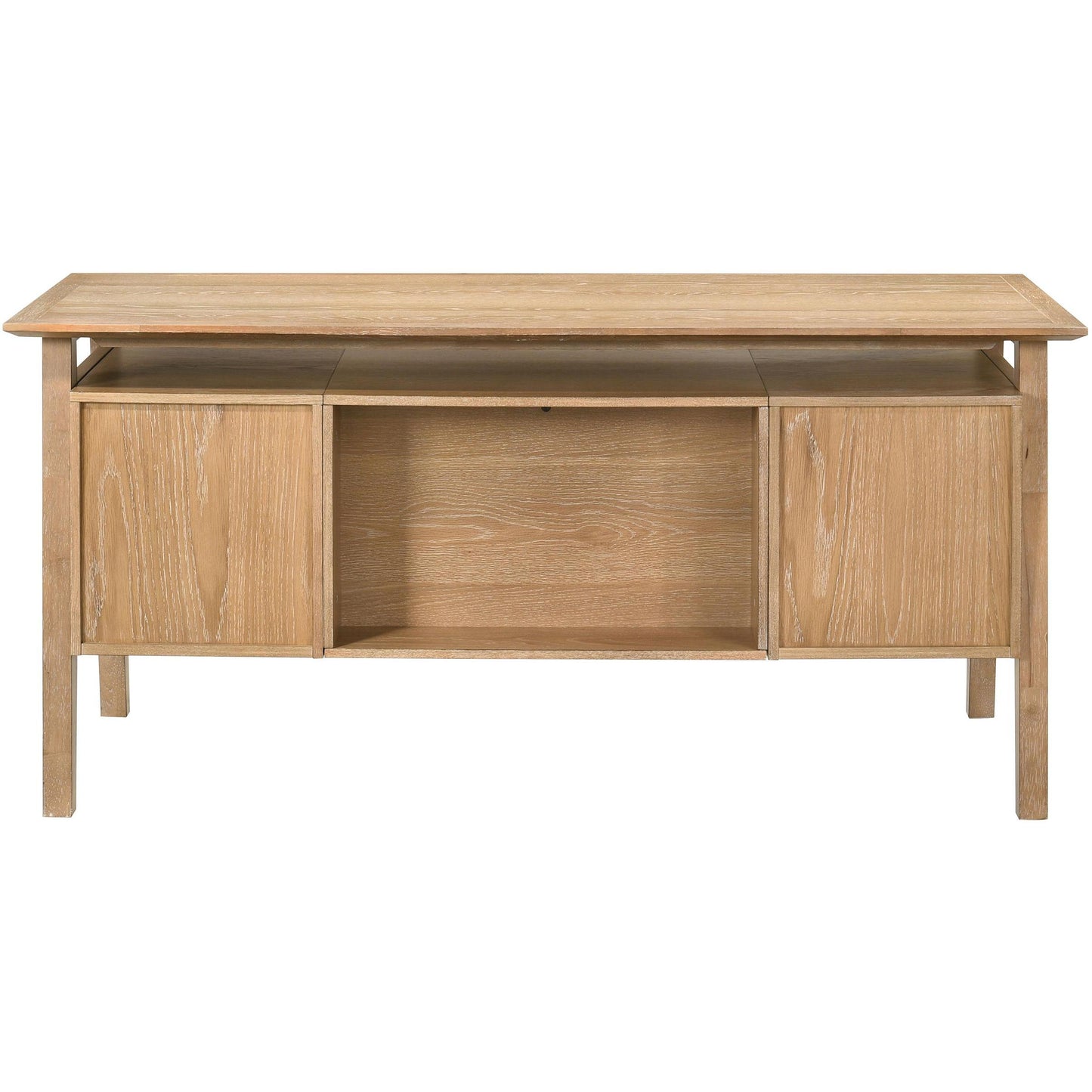  Coaster Furniture Goodson 801587 64-inch 4-Drawer Double Pedestal Computer Desk  - Distressed Light Brown IMAGE 9