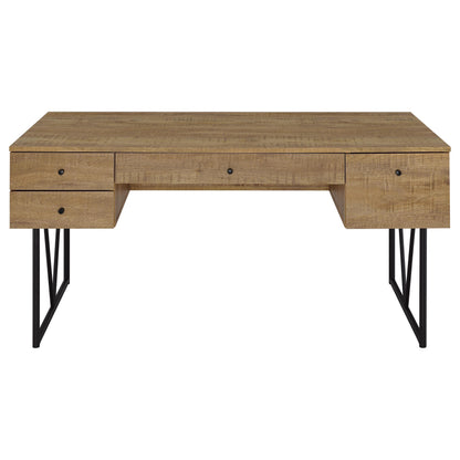  Coaster Furniture Analiese 801851 63-inch 4-drawer Writing Desk - Mango IMAGE 2