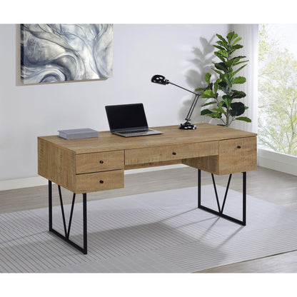  Coaster Furniture Analiese 801851 63-inch 4-drawer Writing Desk - Mango IMAGE 4