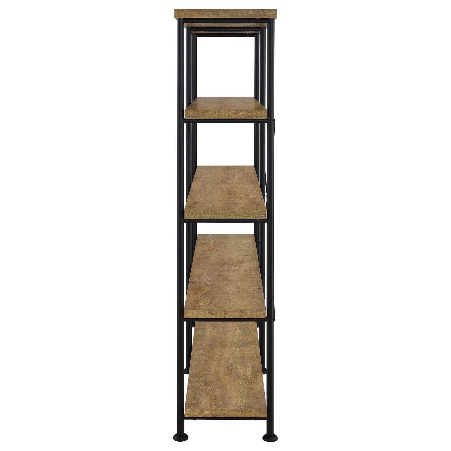  Coaster Furniture Analiese 801853 63-inch 4-shelf Double Bookshelf - Mango IMAGE 1