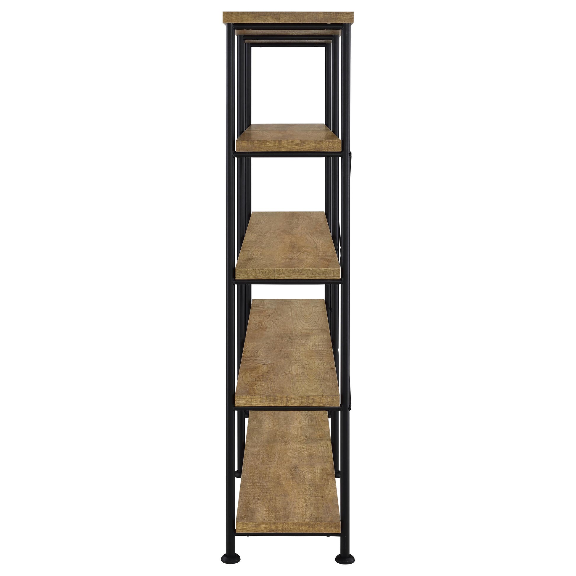  Coaster Furniture Analiese 801853 63-inch 4-shelf Double Bookshelf - Mango IMAGE 1