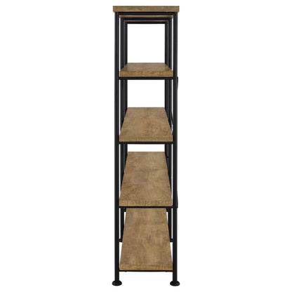  Coaster Furniture Analiese 801853 63-inch 4-shelf Double Bookshelf - Mango IMAGE 1