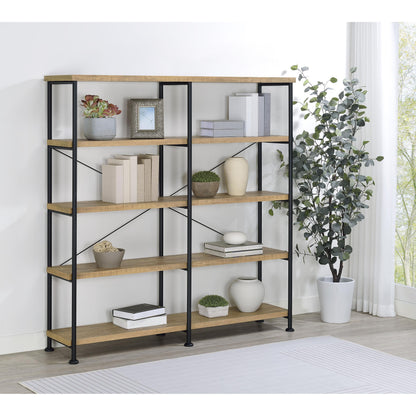  Coaster Furniture Analiese 801853 63-inch 4-shelf Double Bookshelf - Mango IMAGE 8