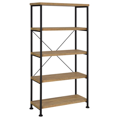  Coaster Furniture Analiese 802003 63-inch 4-shelf Bookshelf - Mango IMAGE 1