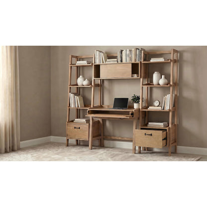  Coaster Furniture Fabian 802044 Bookshelf Bridge with Cubbies  - Distressed Light Brown IMAGE 13