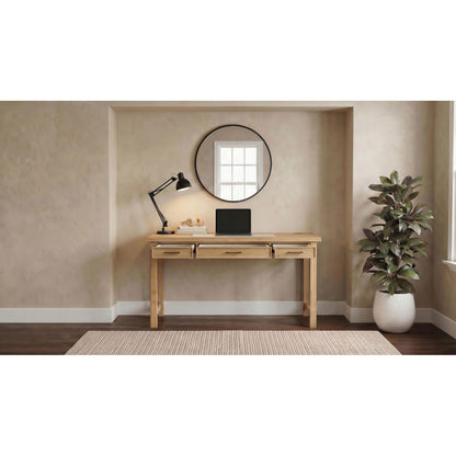  Coaster Furniture Vermes 802061 55-inch 3-drawer Writing Desk with Power Outlet - Light Ash IMAGE 3