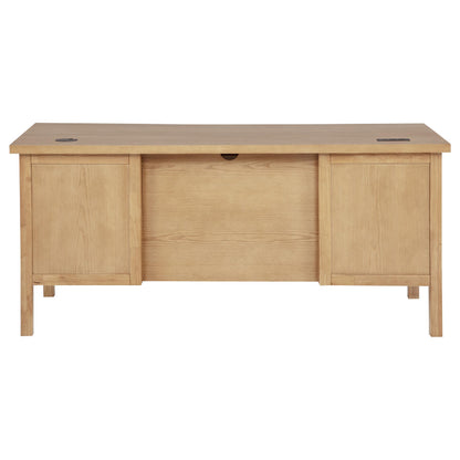  Coaster Furniture Vermes 802062 66-inch 7-drawer Computer Desk with Power Outlet - Light Ash IMAGE 10