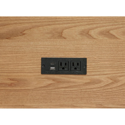  Coaster Furniture Vermes 802062 66-inch 7-drawer Computer Desk with Power Outlet - Light Ash IMAGE 14