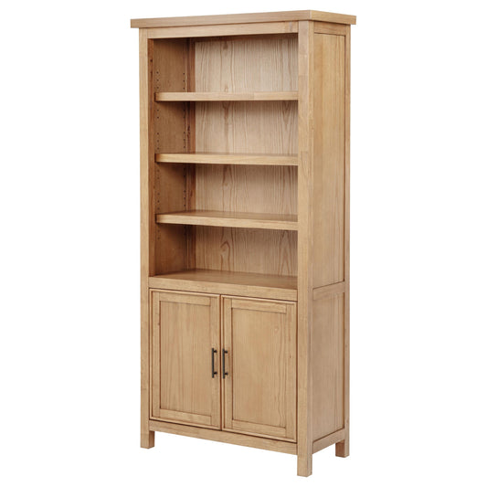  Coaster Furniture Vermes 802063 72-inch 2-door Home Office Cabinet Bookcase - Light Ash IMAGE 1