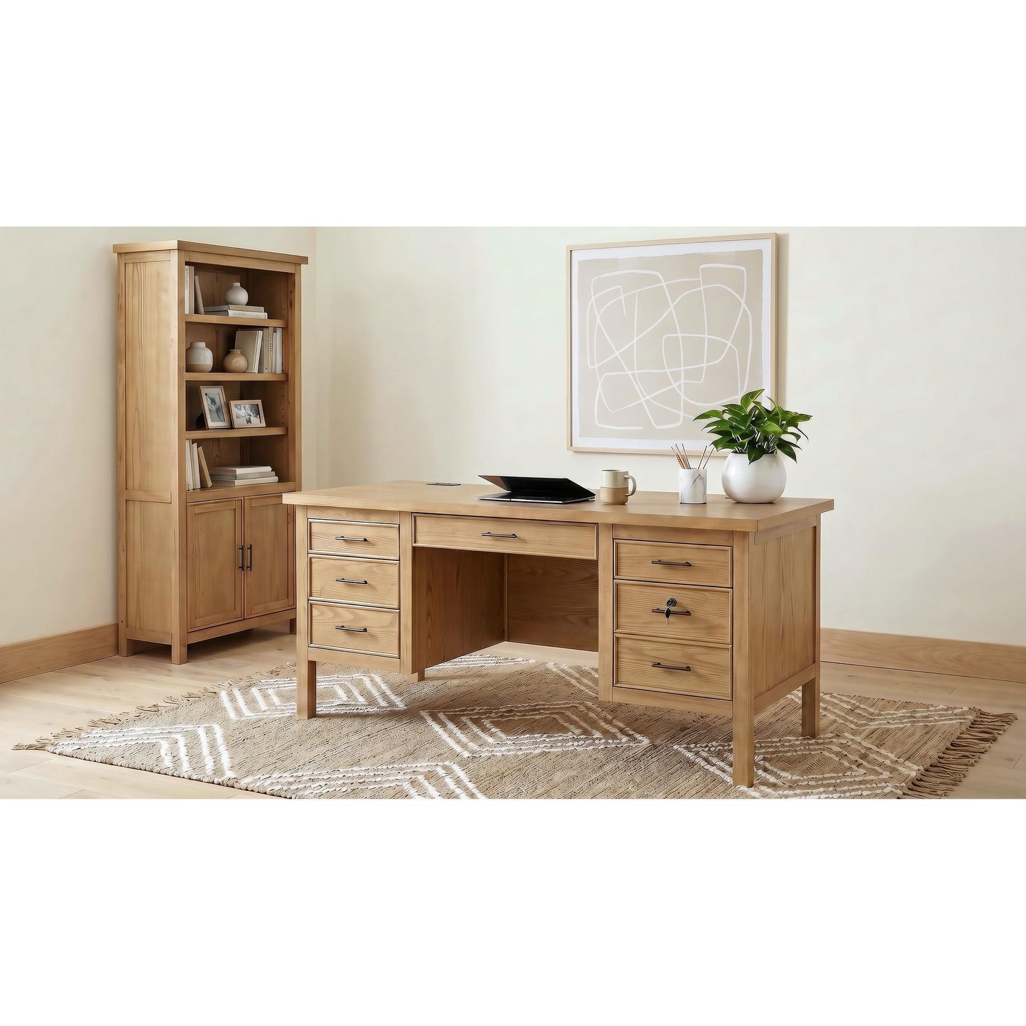  Coaster Furniture Vermes 802063 72-inch 2-door Home Office Cabinet Bookcase - Light Ash IMAGE 14