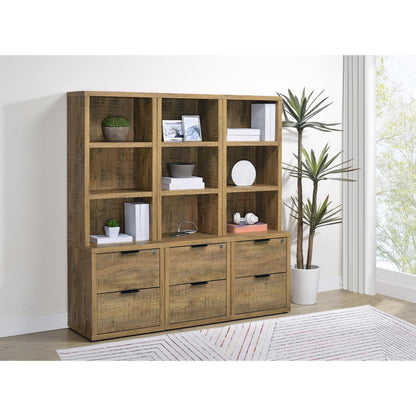  Coaster Furniture Westpark 802693 3-shelf Bookcase USB and Lockable Drawer - Mango IMAGE 11