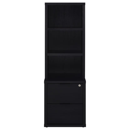  Coaster Furniture Westpark 802703-S3 3-piece Wall Unit Bookcase Set with USB - Black IMAGE 1