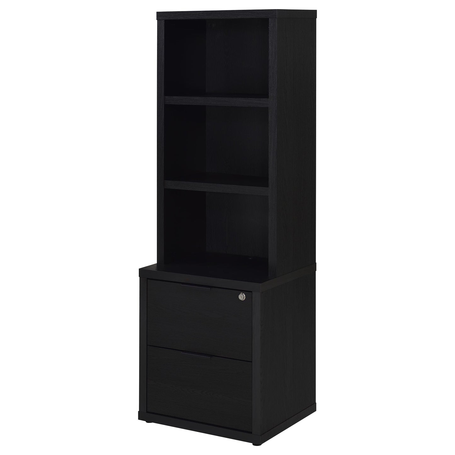  Coaster Furniture Westpark 802703-S3 3-piece Wall Unit Bookcase Set with USB - Black IMAGE 2