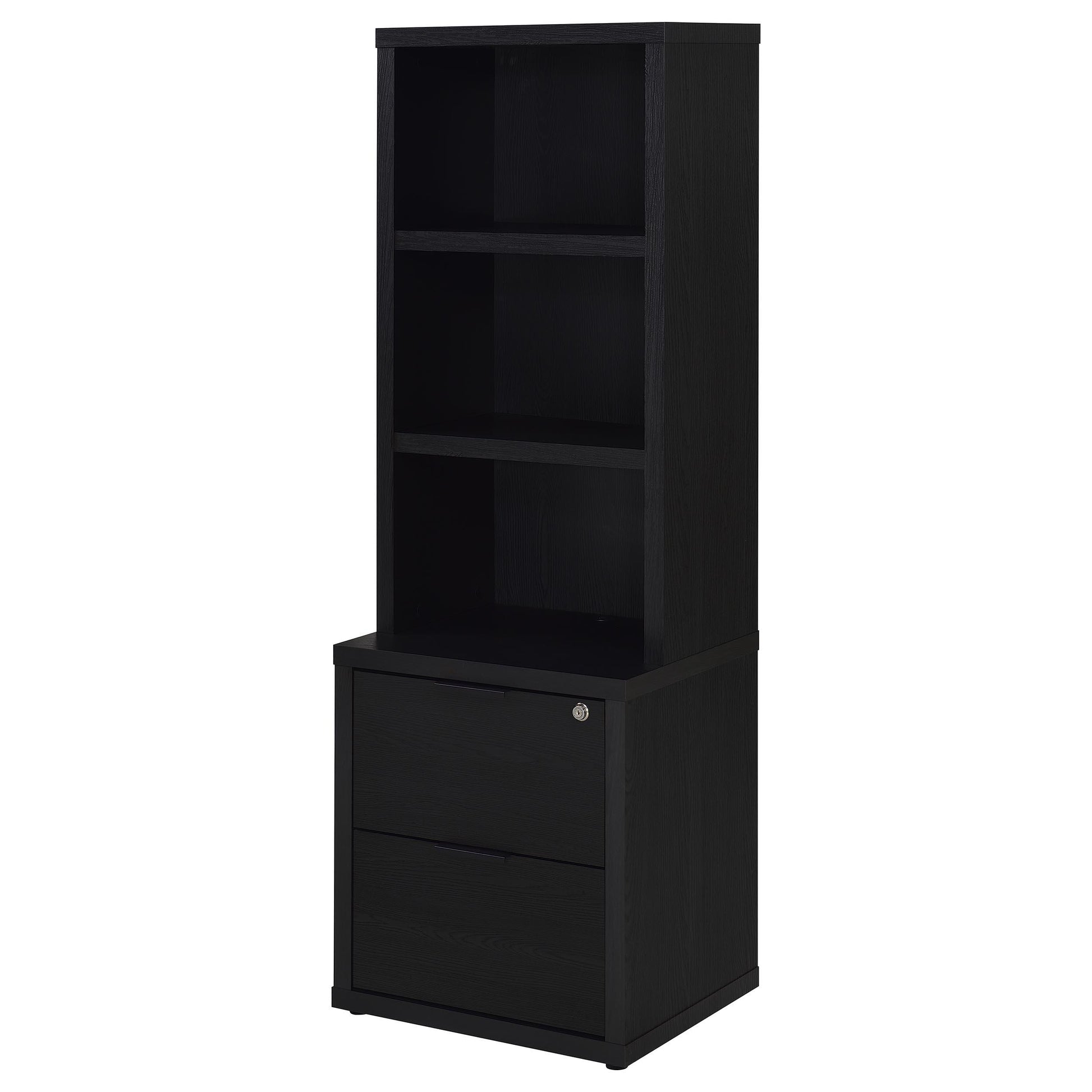  Coaster Furniture Westpark 802703-S3 3-piece Wall Unit Bookcase Set with USB - Black IMAGE 2