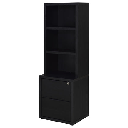  Coaster Furniture Westpark 802703-S3 3-piece Wall Unit Bookcase Set with USB - Black IMAGE 2