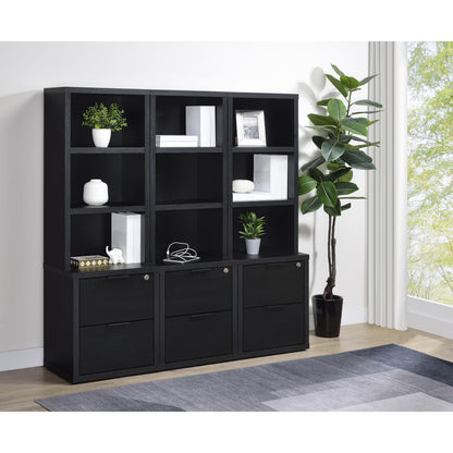  Coaster Furniture Westpark 802703-S3 3-piece Wall Unit Bookcase Set with USB - Black IMAGE 4