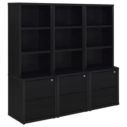  Coaster Furniture Westpark 802703-S3 3-piece Wall Unit Bookcase Set with USB - Black IMAGE 6