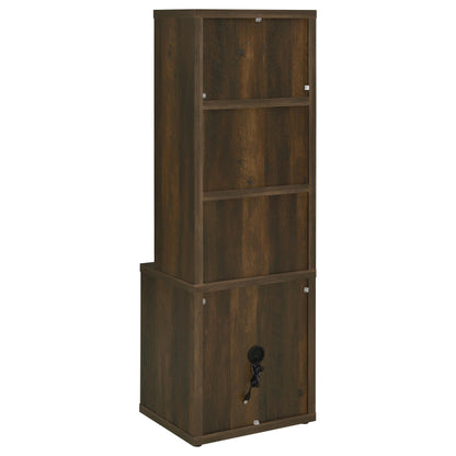  Coaster Furniture Westpark 802713 3-shelf Bookcase USB and Lockable Drawer - Dark Pine IMAGE 6