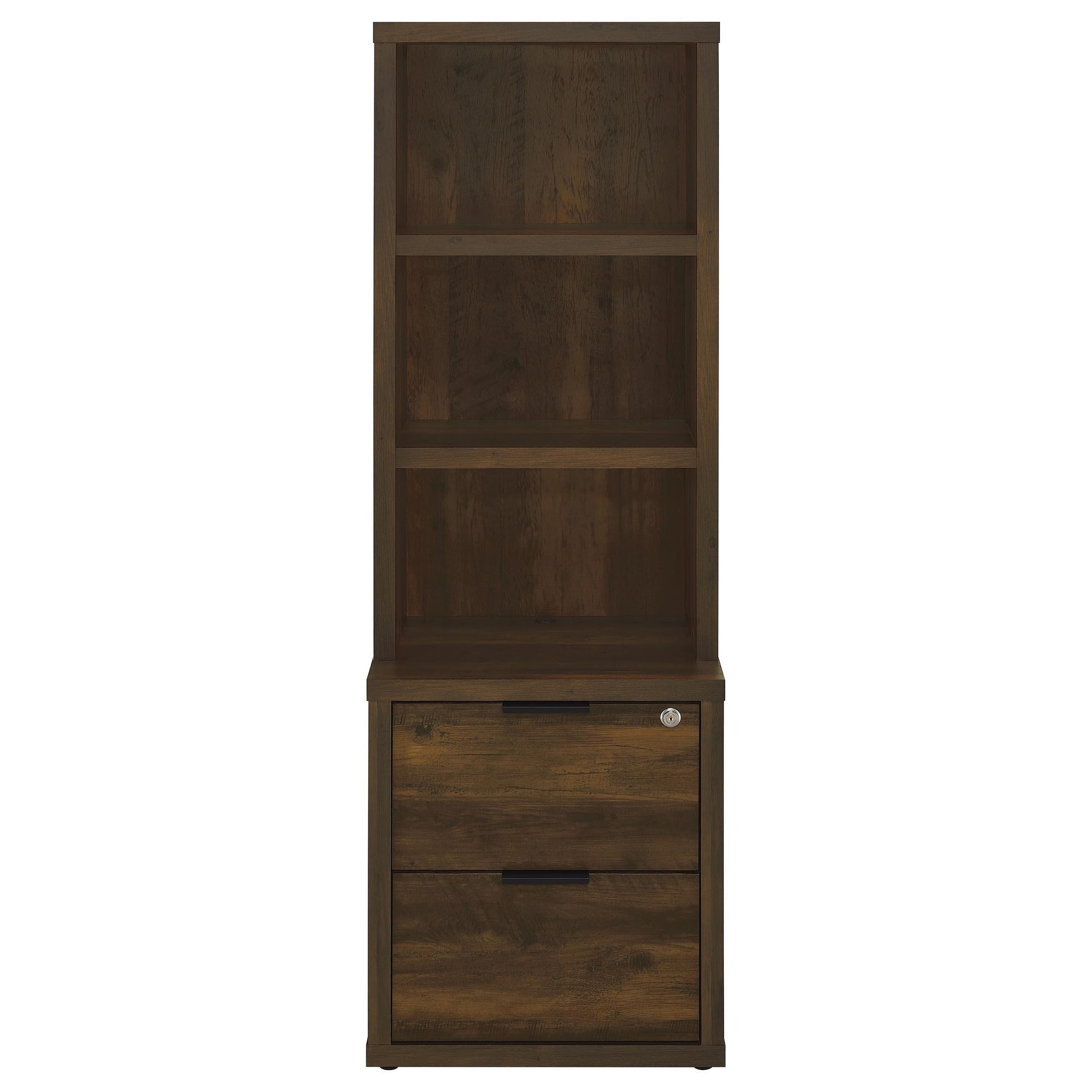  Coaster Furniture Westpark 802713-S3 3-piece Wall Unit Bookcase Set with USB - Dark Pine IMAGE 1